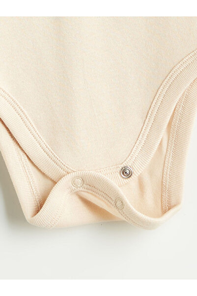 LC Waikiki Printed Girls' Long Sleeve Baby Boy Snap-On Bodysuit