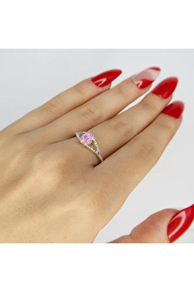 Silver berry S925 Pink Fantasy Ring, size 52