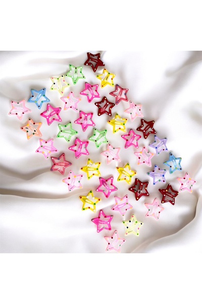 Store 15 Pieces Spotted Mixed Star Snap Fasteners