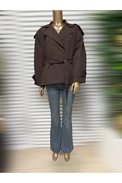 SEMİZ GİYİM Bol Kesim Kemerli Trençkot