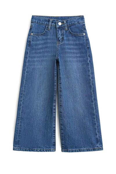 LC Waikiki Kız Çocuk 100% Pamuk Wideleg Düz Denim Jeans