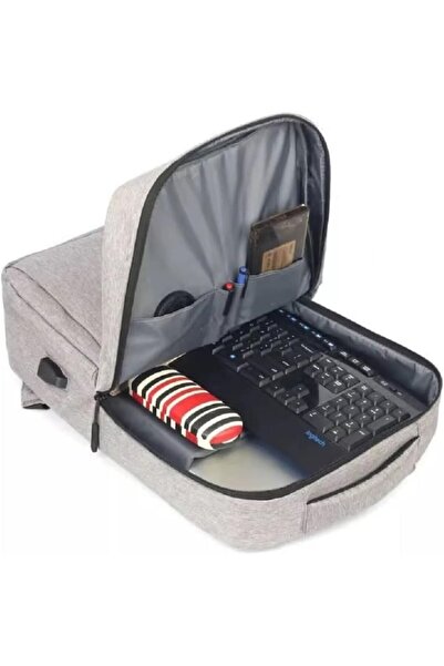 OEM Laptop Backpack, 15 inch, Dark Gray, Waterproof, USB Port, 41x28x12cm