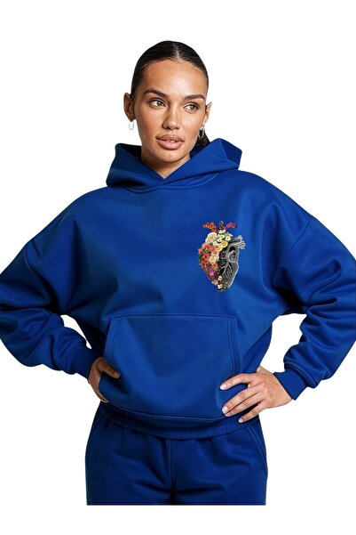 ArtYus Unisex Heart Flower Colorat Special cu imprimeu Bumbac supradimensiona...