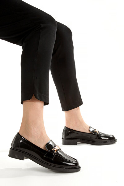 SH SİLVER MODA Kadın Loafer Makosen Casual Tokalı Günlük Yumuşak hafif rahat Ayakkabı