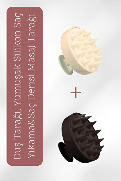 Tuberose مشط الاستحمام من السيليكون الناعم لغسل الشعر وتدليك فروة الرأس، عبوة...