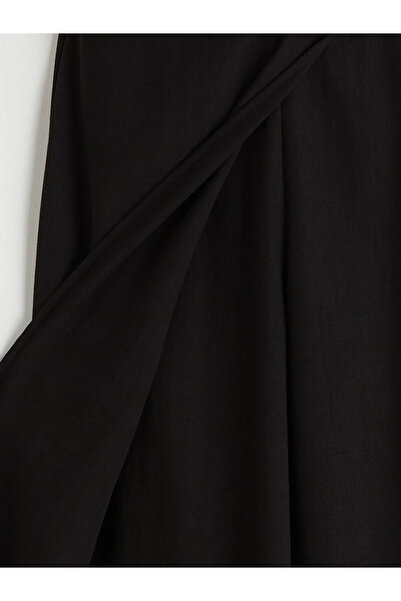 LC Waikiki LCW Modest Siyah Loose Fit Geniş Paça Kadın Pantolon