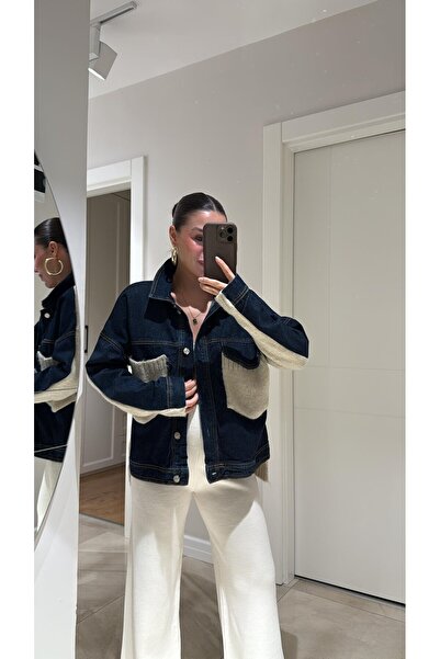 QİMYA BUTİK ROBİN Kadın Sırtı & Cepleri Trikolu Önü Jean MONT