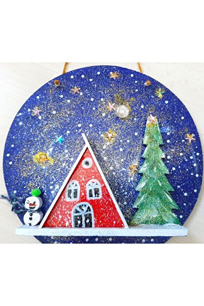 ELSA زخرفة باب خشبية بتصميم مبتكر لرأس السنة الجديدة 🎄 ✨