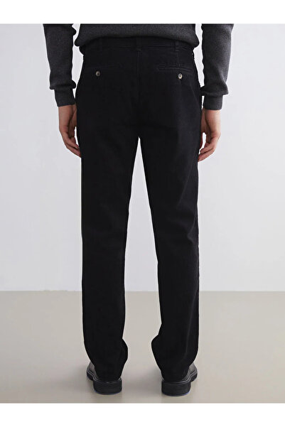 LC Waikiki LCWAIKIKI Classic Siyah Bol Kalıp Kadife Erkek Pantolon