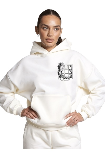 ArtYus Fereastră unisex colorată specială cu imprimeu bumbac supradimensionat...