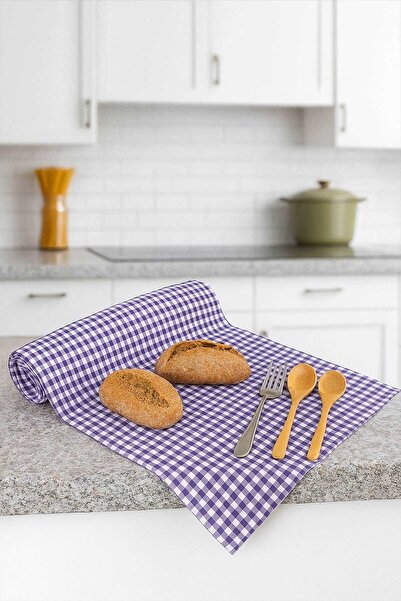 ALPACO مفرش طاولة من قماش زيفير ديزين مقاس 170 × 170 سم أرجواني