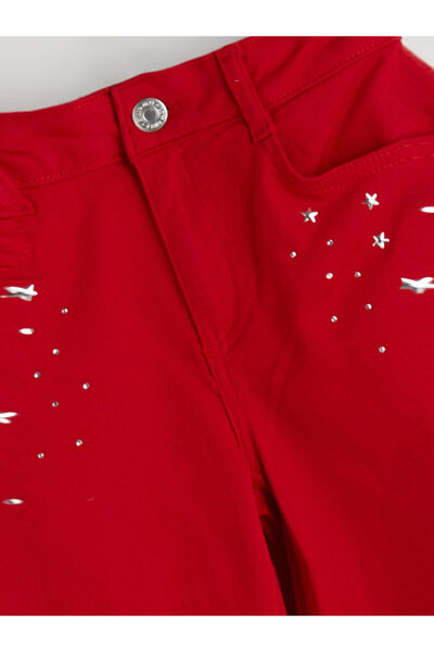 LC Waikiki Red Flared Girls' Trousers