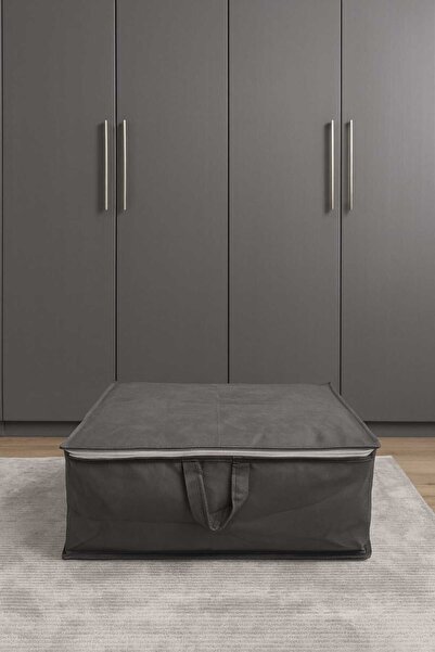 Nevvera Home 6 adet - Dayanıklı Kumaş Büyük Boy Bazaaltı ve Çekyat Hurç Fermuarlı ve Taşıma Kulplu Saklama Hurcu