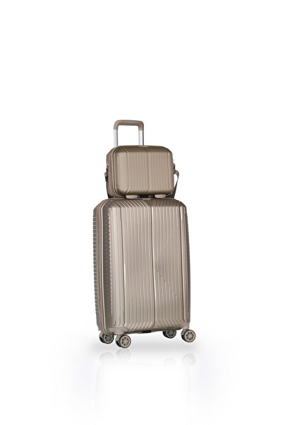 GROUND Sirius Orta Boy Valiz + Makyaj Çantası Krom - 10728