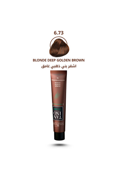 TANINO صبغة شعر بني ذهبي غامق أشقر درجة اللون 6.73