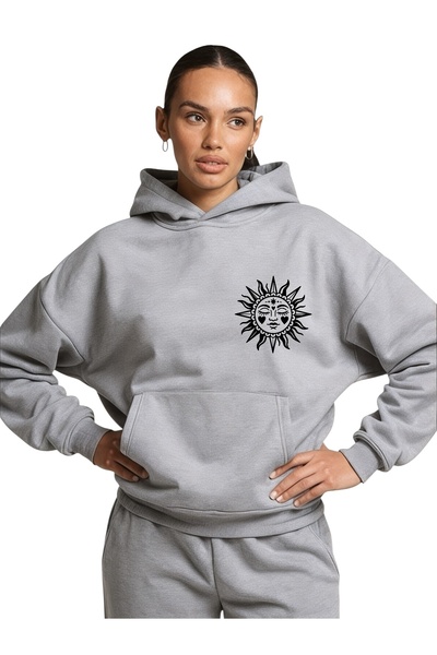 ArtYus Unisex Güneş Yanda Colorat Special cu imprimeu Bumbac supradimensionat...