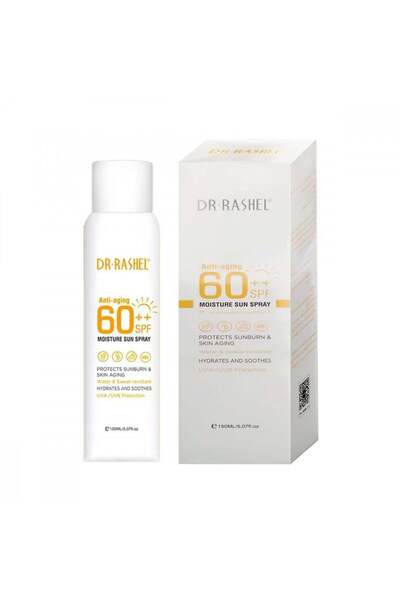 DR.RASHEL رذاذ واقي من الشمس مضاد للشيخوخة ومرطب بعامل حماية من الشمس 60++، 1...