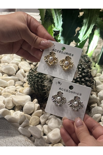 Luz De Viento Vintage İncili Çiçek Kadın Küpe Kombin