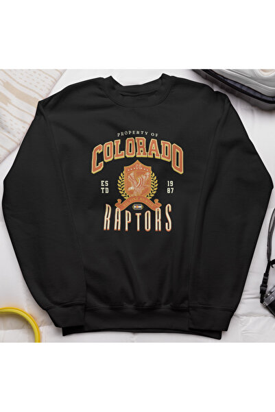 MAGORS سترة رياضية من القطن المطبوع بأكمام طويلة من كولورادو رابتورز، مصنوعة ...