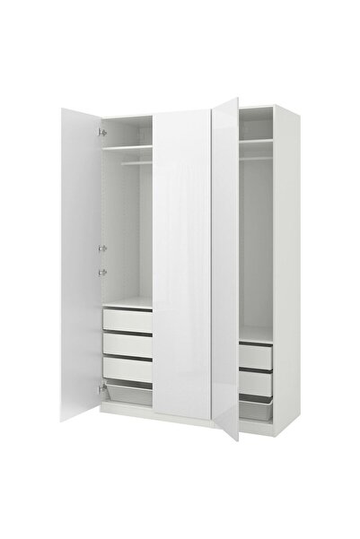 hobiurun PAX gardırop, beyaz-parlak cila beyaz, 150x60x236 cm