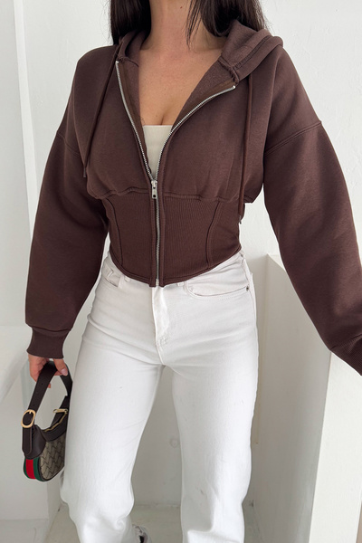 Noa Noa Γυναικεία κουκούλα με φερμουάρ – με την ελαχιστή ατμόσφαιρα του δρόμου