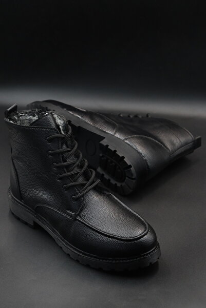 MY GROSS SHOES Erkek Günlük Kürklü Su&Soğuha Dayanıklı Kaymaz Kauçuk Taban Garantili Kışlık Bot