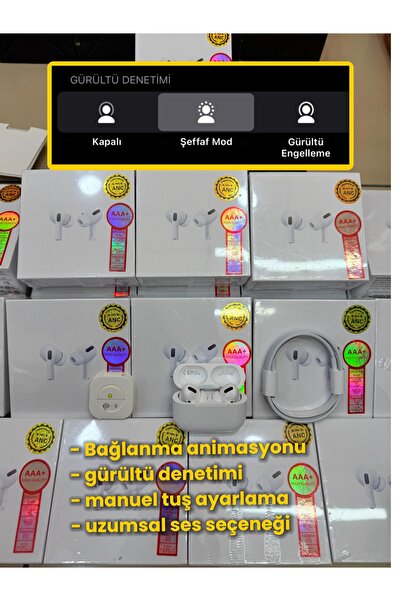 ANC Airpod Pro AAA+ Bleutooth Kulaklık Gürültü Engelleyici