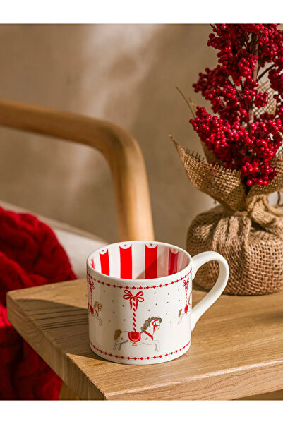 LC Waikiki Lcw Home Ecru Printed Porcelain Mug 368 ml