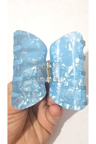 cityvision Синя блискуча мушля Модель Ацетат Затискач для волосся 7 см – Стильний і міцний