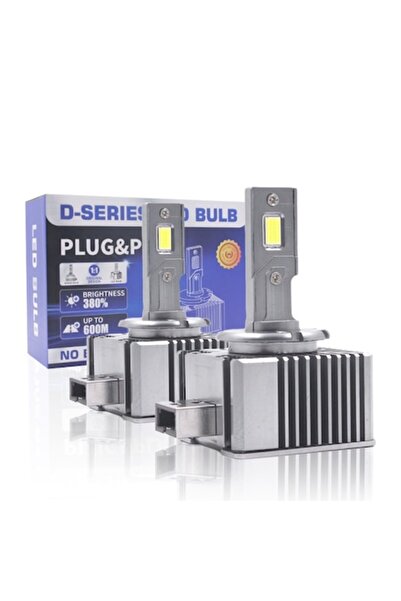 Ronys Group Set de 2 becuri de conversie HID-LED, D1S, 90W, 20000lm, CSP, Canbus, miez dublu de cupru, radiator din aluminiu