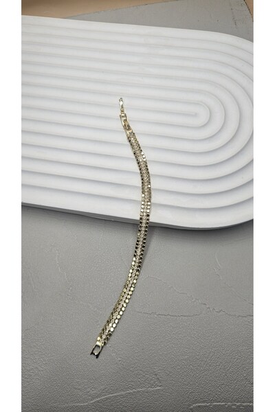 AURA مسحوق سوار فولاذي بسلسلة مطروقة