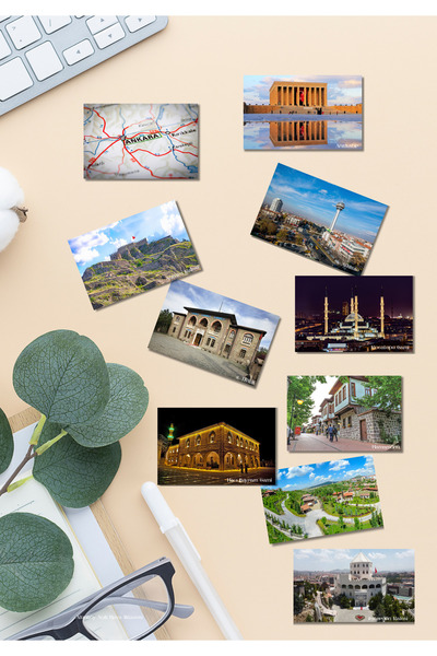 Tasarımistan Ankara Magnet Seti 10 Adet 6x8,5 Cm Fotoğraf Baskı Kalitesinde M...