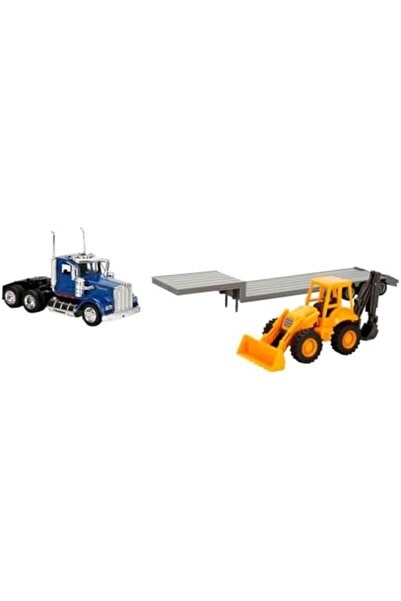 Yıldızan New-Ray 1:43 Long Haul Kenworth Taşıyıcı Tır ve Dozer 650340