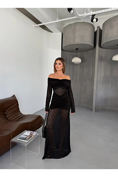 By ÖTE Premium Dantelli elbise