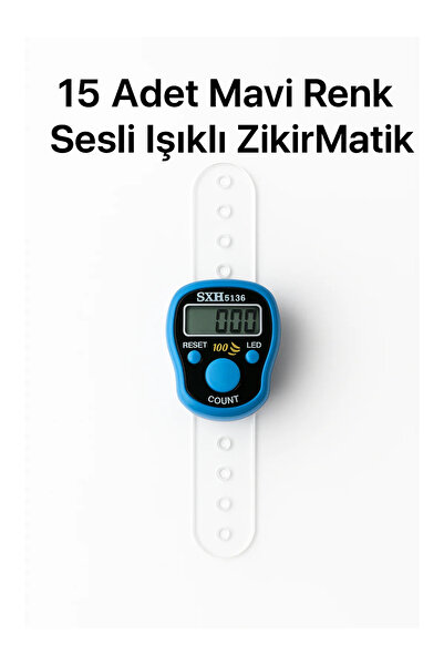 LookBuyTake 15 Pieces Blue Color Digital Zikirmatik with Sound and Light – Ri...