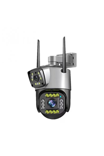 Tim Dual-Lens Wireless Surveillance Camera with Bidirectional Communication