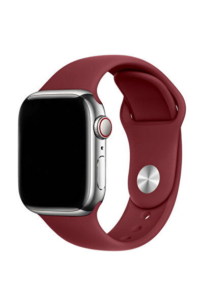 Compatibil Apple Silicone Strap, Apple Watch 2/3/4/5/6/7/8/9/10 42mm/11 42mm/SE, 38/40/41/42mm S/M, Raspberry Red