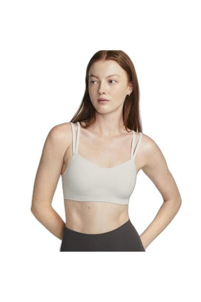 Nike Dri-Fit Alate Trace Krem Kadın Sporcu Sütyeni