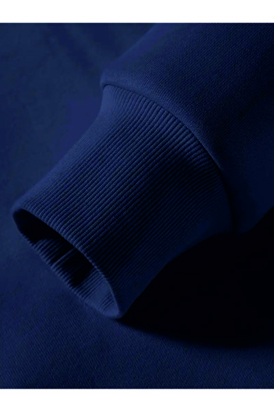 HOFFNUNG 3 IPLIK unisex Fermuarlı ITALIA LOGO Desenli Oversize kapşonlu SWEATSHIRT