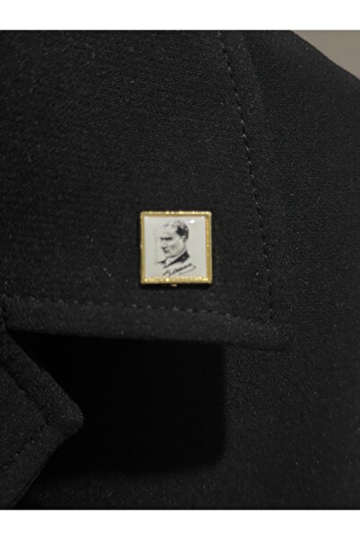 Kenpool Atatürk İmzalı Kare Resimli Ceket Yaka Rozeti
