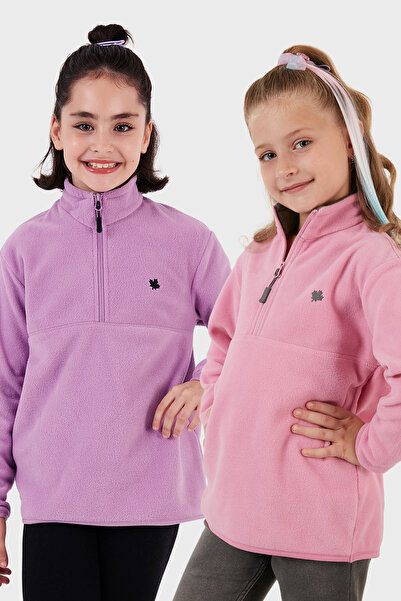 Lela Soft Textured Zippered Stand Collar Ribbed 2-Pack Fleece Children's Polar 5905002S2