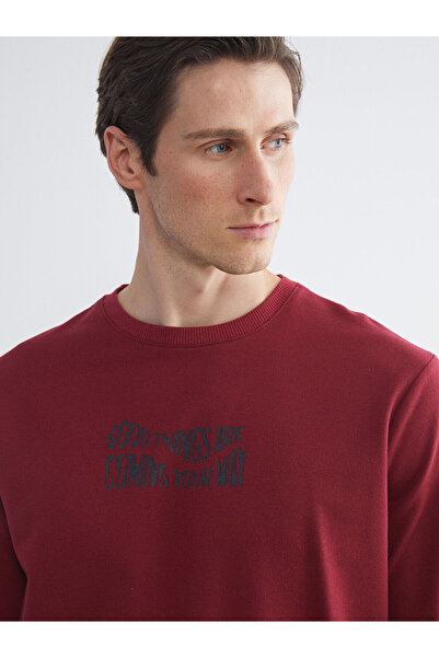 LC Waikiki Ανδρικό φούτερ με στάμπα Crew Neck