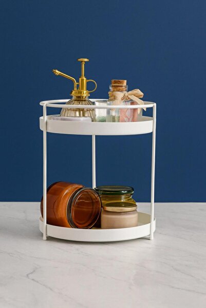 VENON MAT GOLD Οργανωτής καλλυντικών και κοσμημάτων μπάνιου Οργανωτής πολλαπλών χρήσεων Δίσκος σερβιρίσματος 2 επιπέδων Οργανωτής παρουσίασης για δείπνο