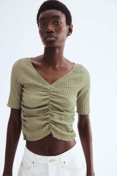 H&M Textured draped top