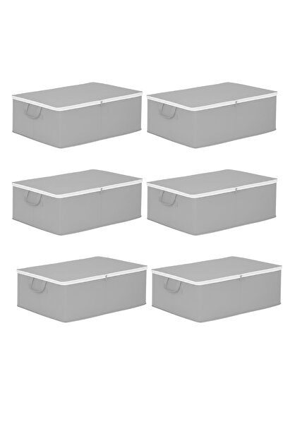 bersachef mutfak eşyaları 6-adet Büyük Boy baza ve çekyat hurç fermuarlı hurç Antrasit 65 x 45 x 22 cm organizer hurç