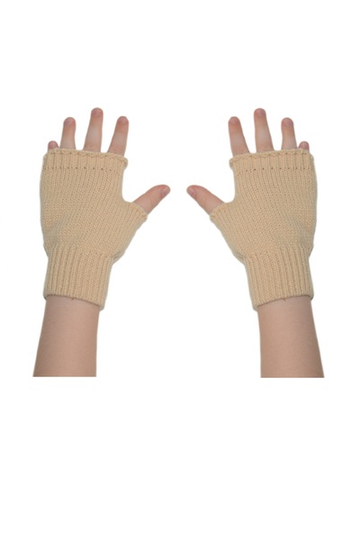 Sevimli Unisex Kids Fingerless Winter Knitted Knitwear Gloves
