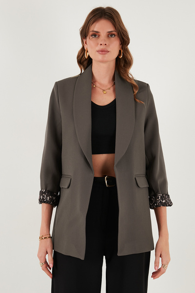 Lela Блейзер з класичним коміром, підкладкою з візерунком та деталями Regular Fit Блейзер 6839227