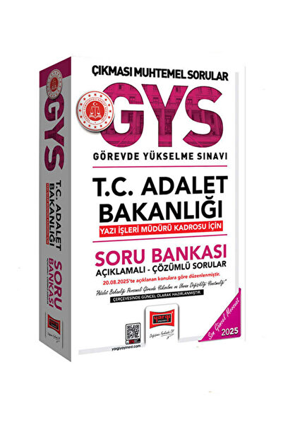 Yargı Yayınları 2025 T.C Adalet Bakanlığı Yazı İşleri Müdürü Kadrosu İçin Sor...