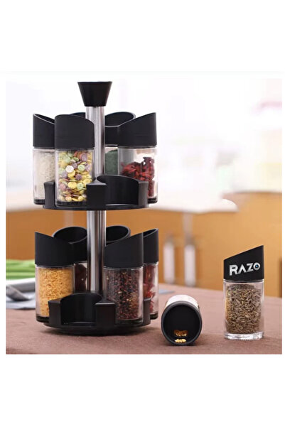 Razo Set 12 recipiente pentru condimente cu suport rotativ