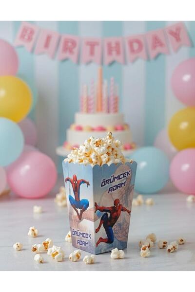 Umamiçe صندوق كرتون مصري بتصميم سبايدرمان مكون من 8 قطع - عروض أنيقة للحفلات وأعياد الميلاد